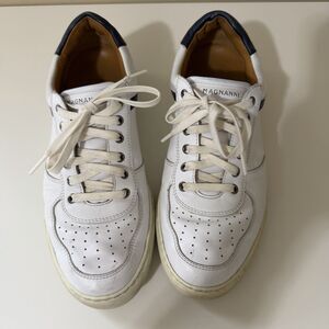 Magnanni Leather Sneakers Mens 9 EU 42 White Lace Up Sneaker Shoe Spain